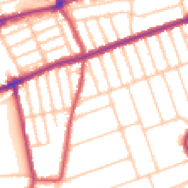 Daytime road noise heatmap for IG3 9NA