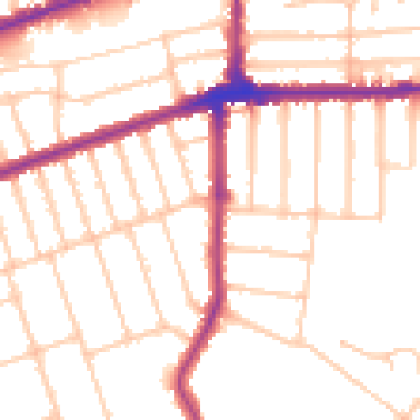 Daytime road noise heatmap for IG3 9NP