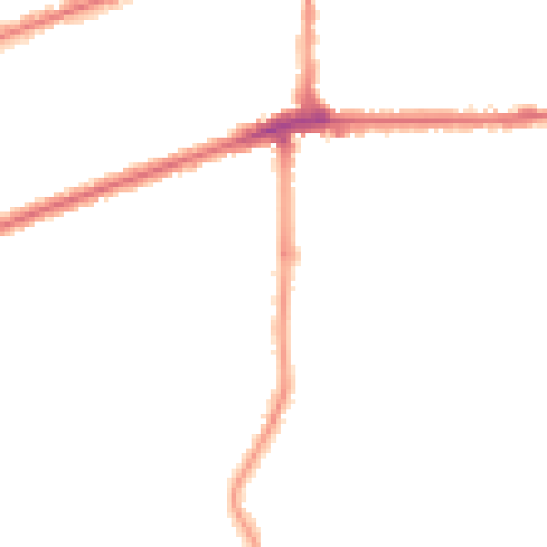 Night-time road noise heatmap for IG3 9NP