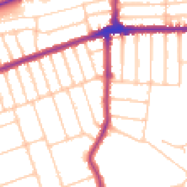 Daytime road noise heatmap for IG3 9NY