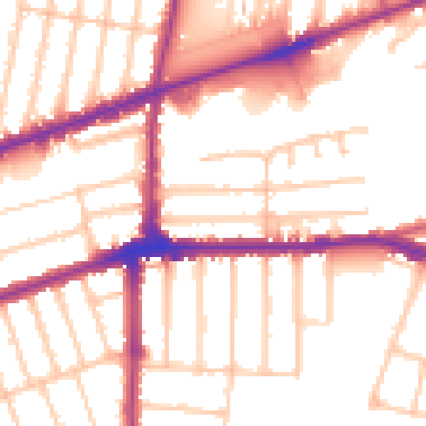 Daytime road noise heatmap for IG3 9QW