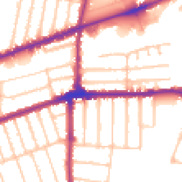 Daytime road noise heatmap for IG3 9RJ