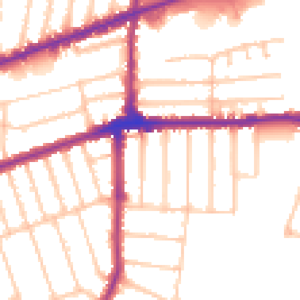 Daytime road noise heatmap for IG3 9SH