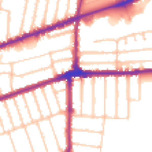 Daytime road noise heatmap for IG3 9SQ