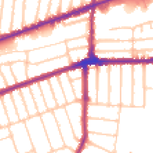 Daytime road noise heatmap for IG3 9SY