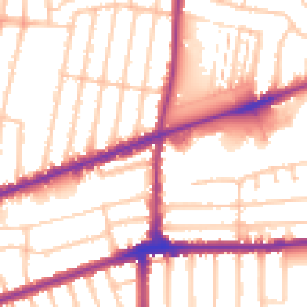 Daytime road noise heatmap for IG3 9UN