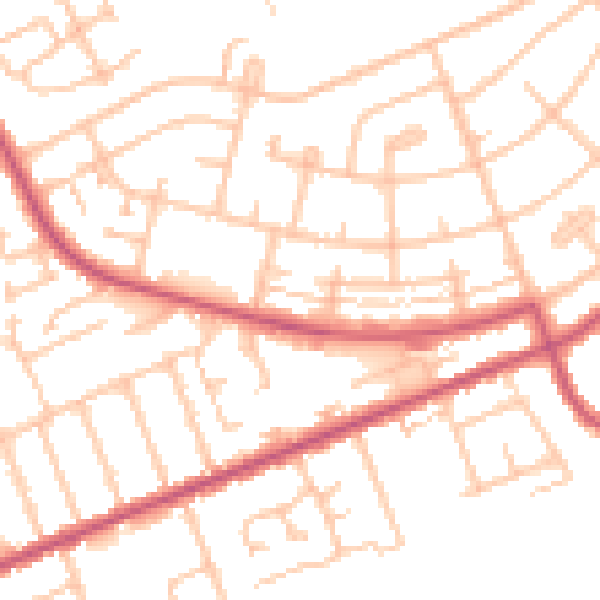 Daytime road noise heatmap for IG7 4BF
