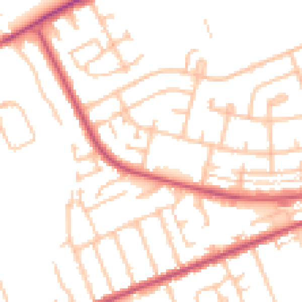 Daytime road noise heatmap for IG7 4BN