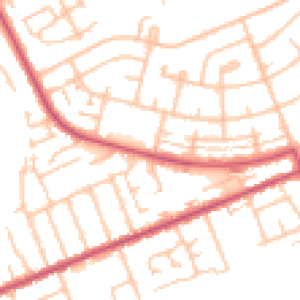 Daytime road noise heatmap for IG7 4BX