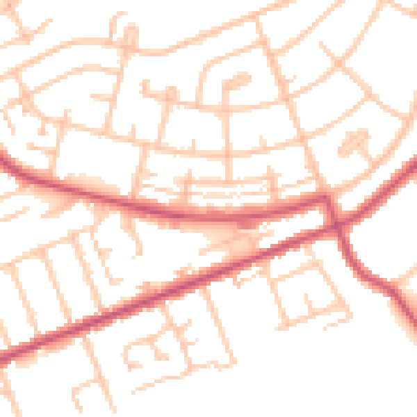 Daytime road noise heatmap for IG7 4DN