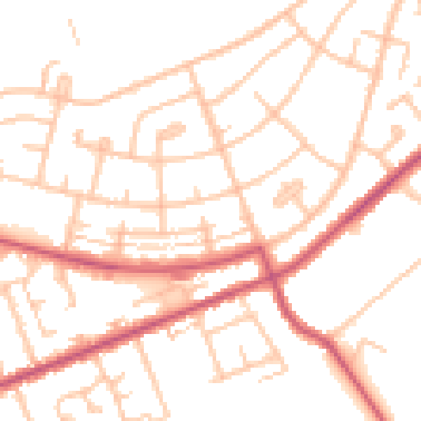 Daytime road noise heatmap for IG7 4DS