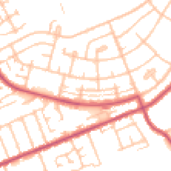 Daytime road noise heatmap for IG7 4DZ