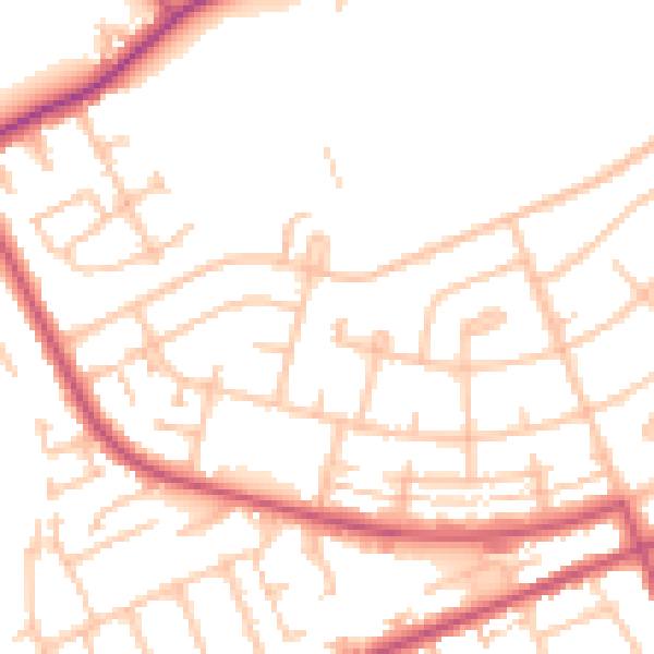 Daytime road noise heatmap for IG7 4HT