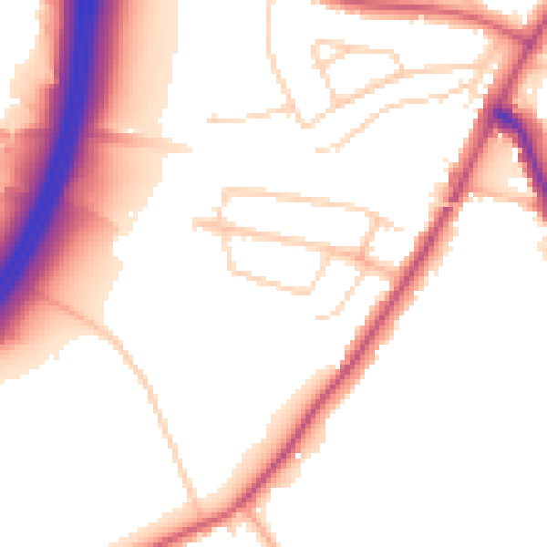 Daytime road noise heatmap for IG7 5BB