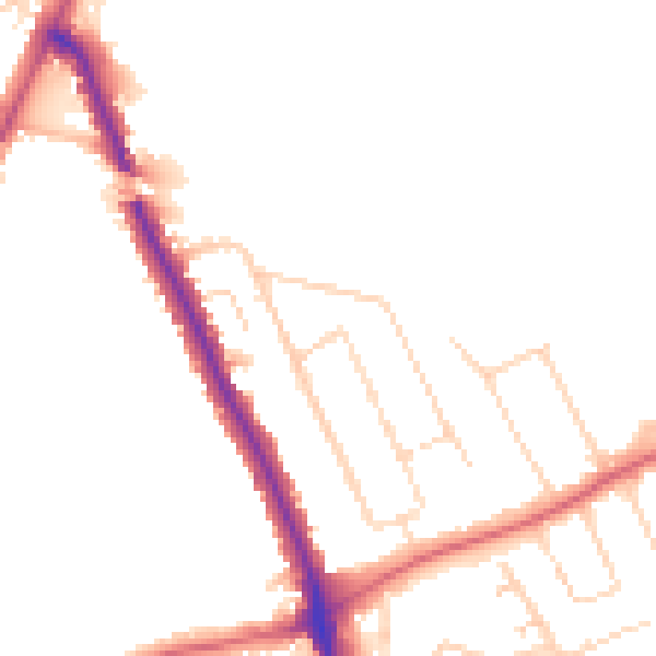 Daytime road noise heatmap for IG7 5HE