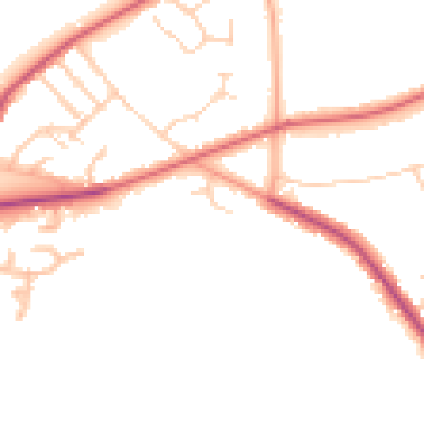 Daytime road noise heatmap for IG7 5QT
