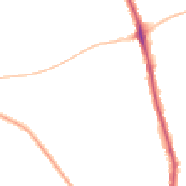 Night-time road noise heatmap for IG7 5RE