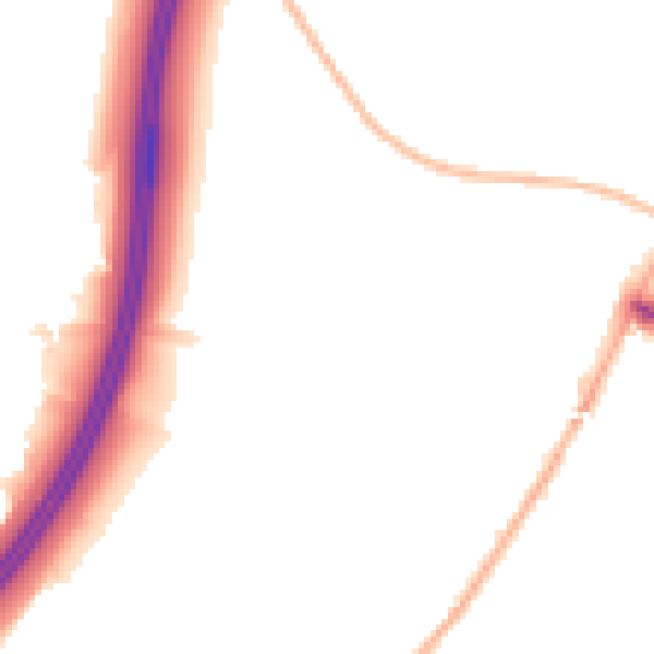 Night-time road noise heatmap for IG7 6AL