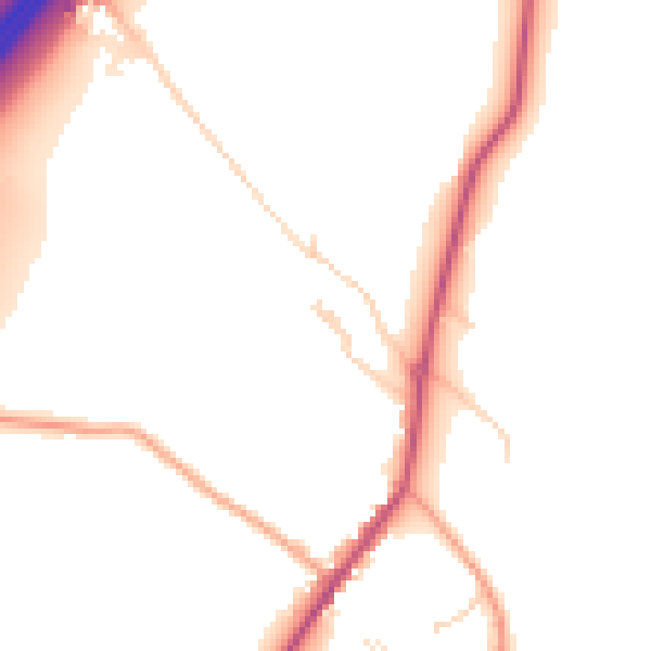 Daytime road noise heatmap for IG7 6DR