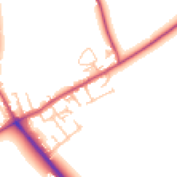 Daytime road noise heatmap for IG7 6DU