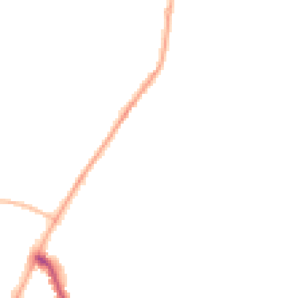 Night-time road noise heatmap for IG7 6LJ