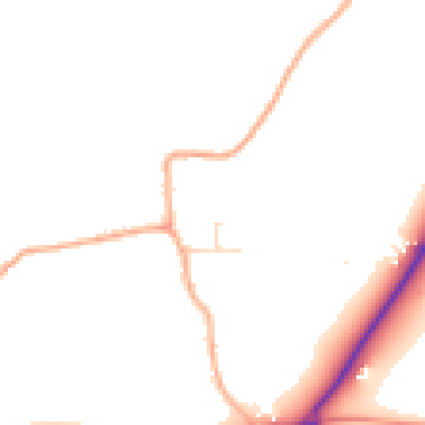 Daytime road noise heatmap for IP12 2PL