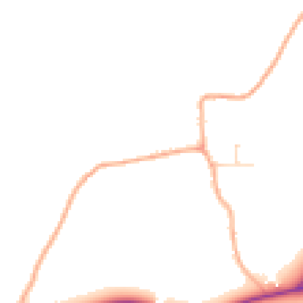 Daytime road noise heatmap for IP12 2PQ