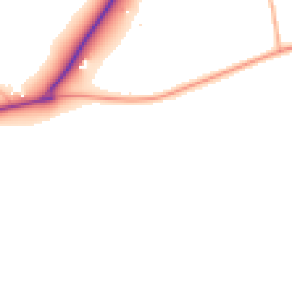Daytime road noise heatmap for IP12 2PR
