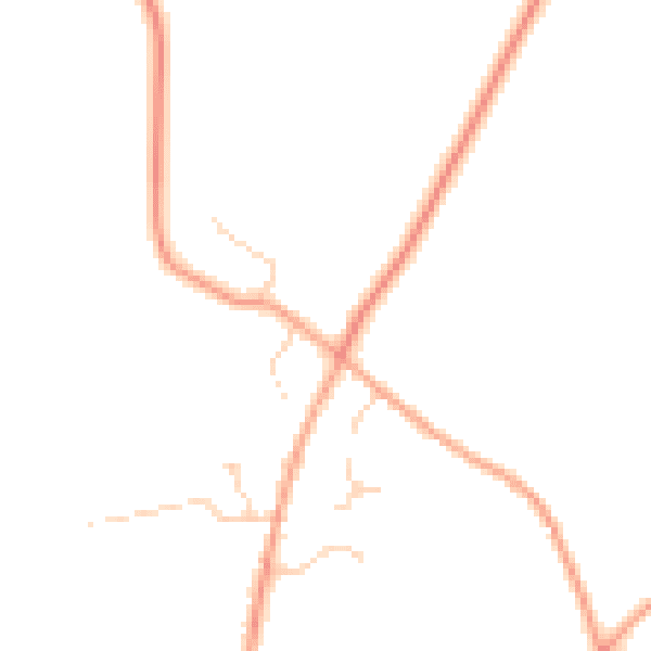 Daytime road noise heatmap for IP12 3QS