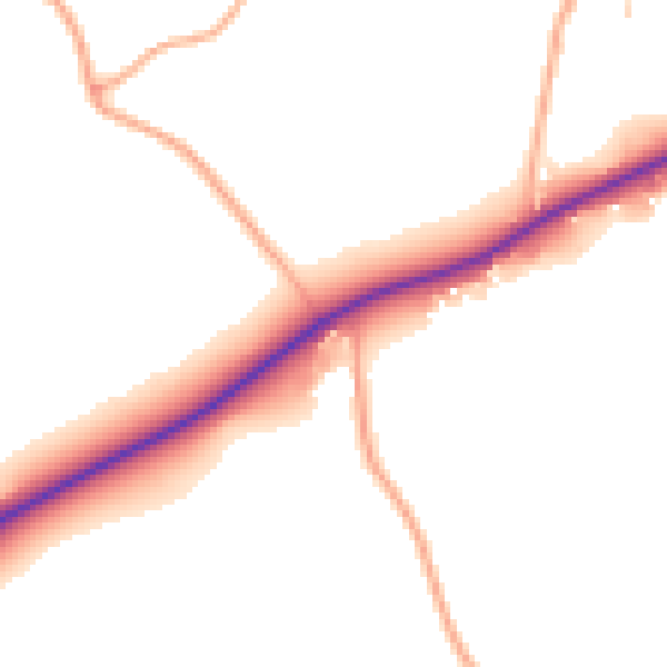 Daytime road noise heatmap for IP13 0AD