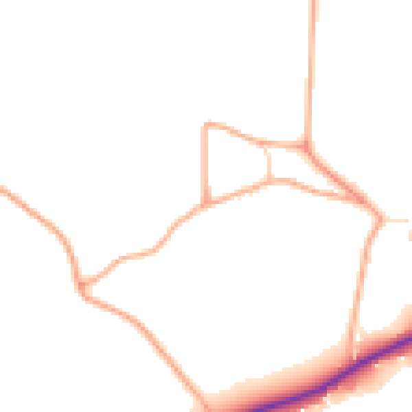 Daytime road noise heatmap for IP13 0AP