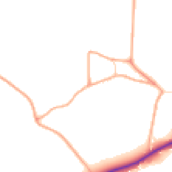 Daytime road noise heatmap for IP13 0AR