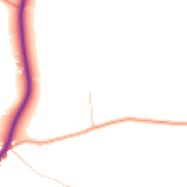 Daytime road noise heatmap for IP13 0BH