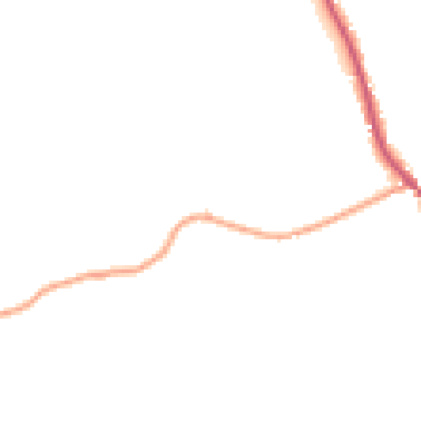 Daytime road noise heatmap for IP13 0DY