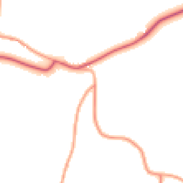 Daytime road noise heatmap for IP13 0LU