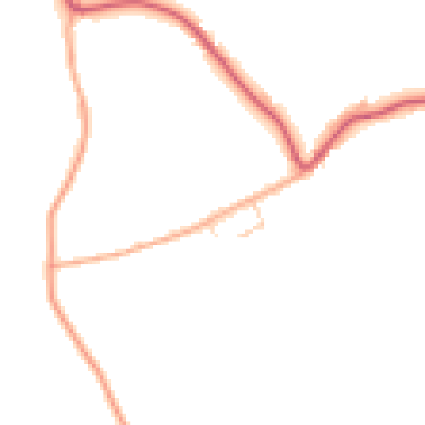 Daytime road noise heatmap for IP13 0PL