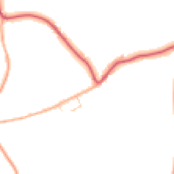 Daytime road noise heatmap for IP13 0PW