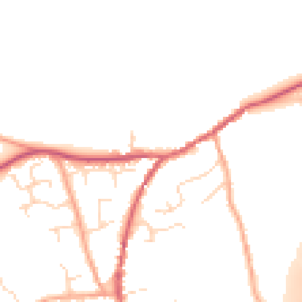 Daytime road noise heatmap for IP13 0RE