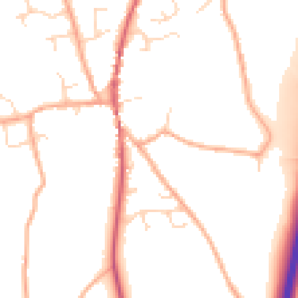 Daytime road noise heatmap for IP13 0SD