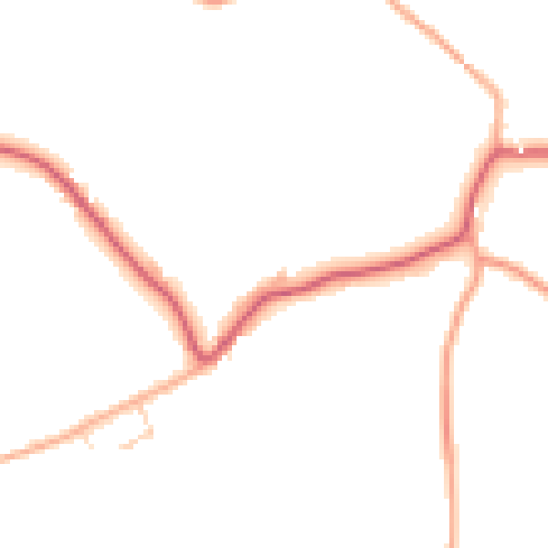 Daytime road noise heatmap for IP13 0TE