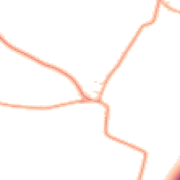 Daytime road noise heatmap for IP13 6DD