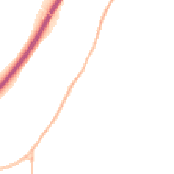 Night-time road noise heatmap for IP13 6EY