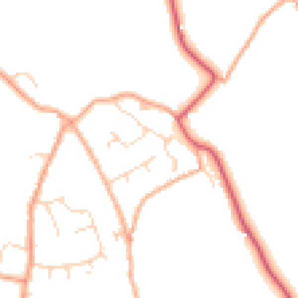 Daytime road noise heatmap for IP13 6PS