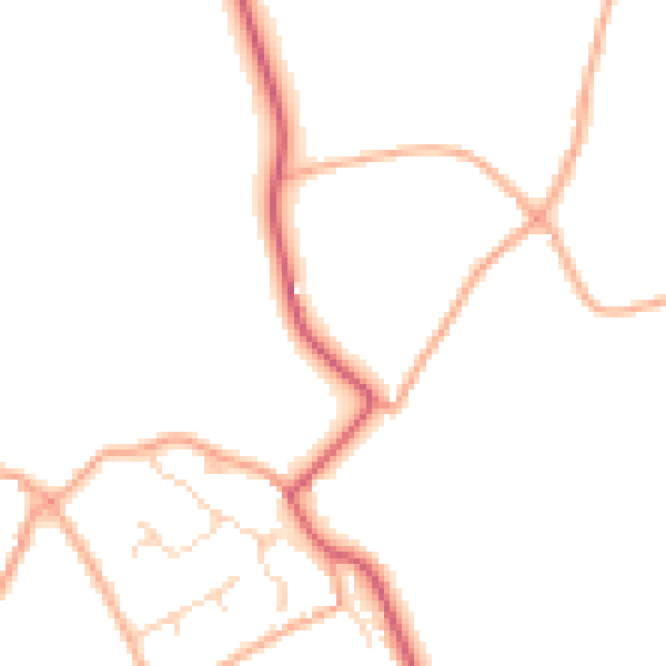 Daytime road noise heatmap for IP13 6PT