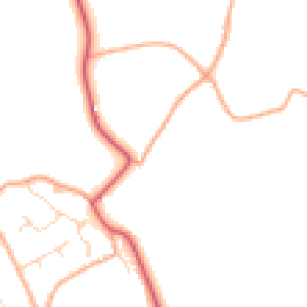 Daytime road noise heatmap for IP13 6PU