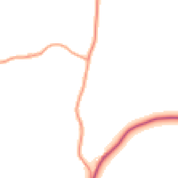 Daytime road noise heatmap for IP13 6QL