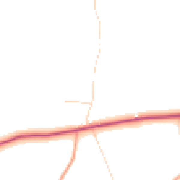Daytime road noise heatmap for IP13 6QP