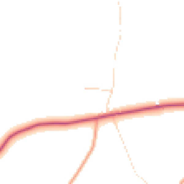 Daytime road noise heatmap for IP13 6QW