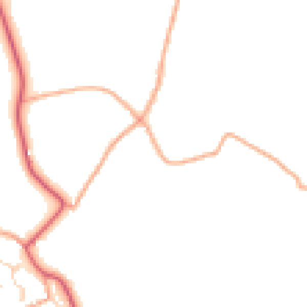 Daytime road noise heatmap for IP13 6SY