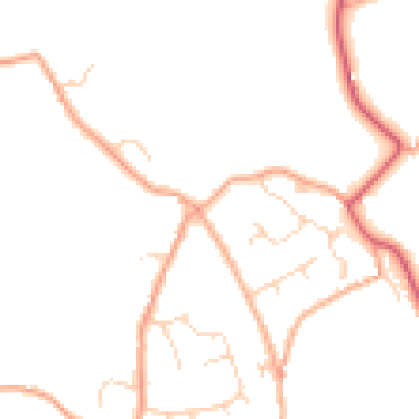 Daytime road noise heatmap for IP13 6TA
